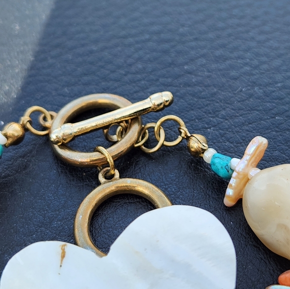 Toggle Bracelet with Turquoise and Pearls - Picture 5 of 5